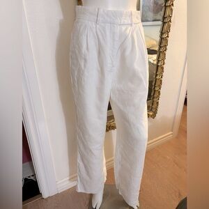 Abercrombie & Fitch 100% Linen Wide leg high waisted trousers